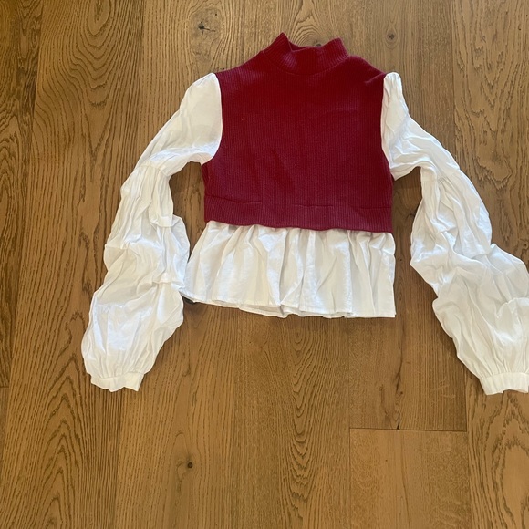 Anthropologie Peter Pan ribbed blouse size XS - Picture 4 of 6